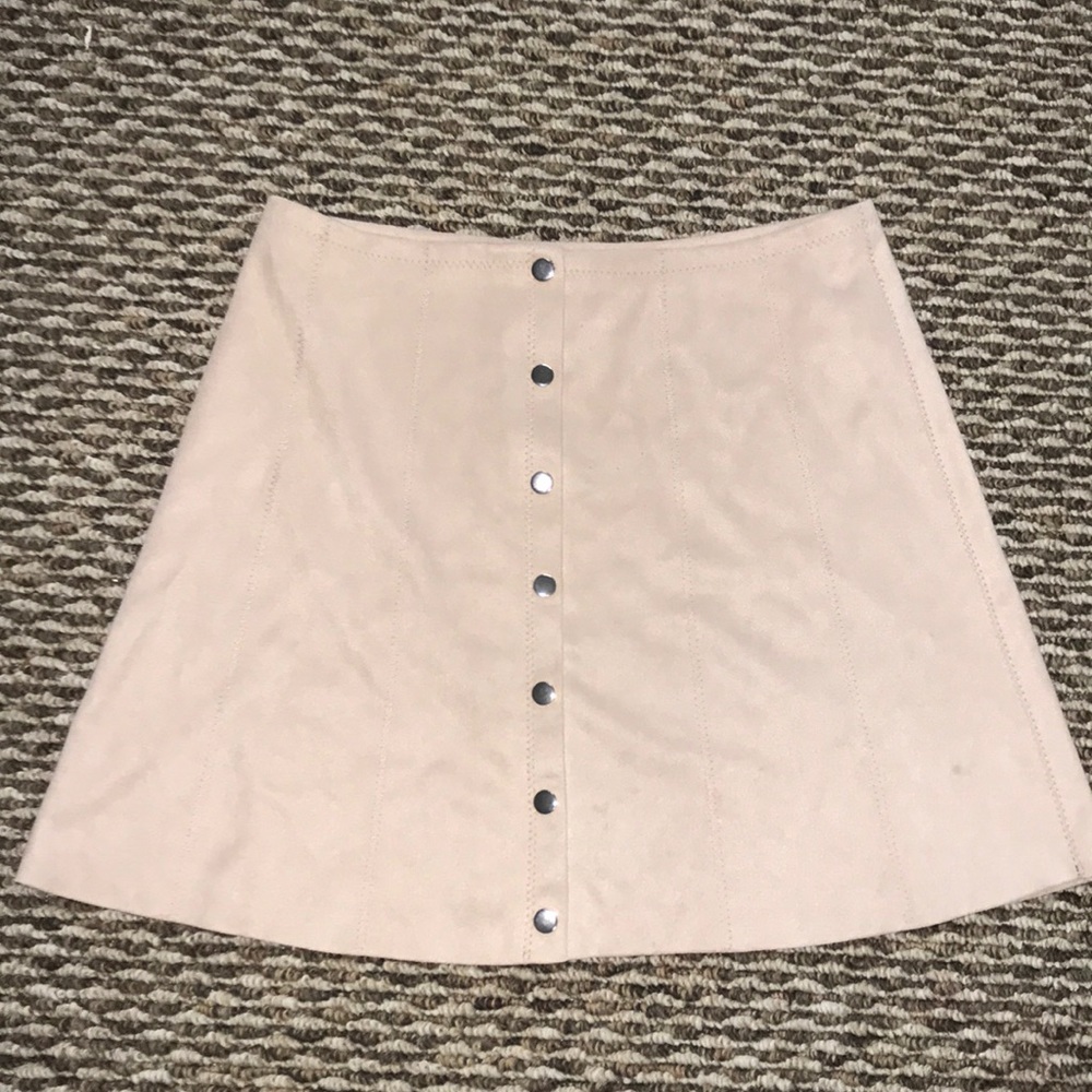 velvet button up skirt